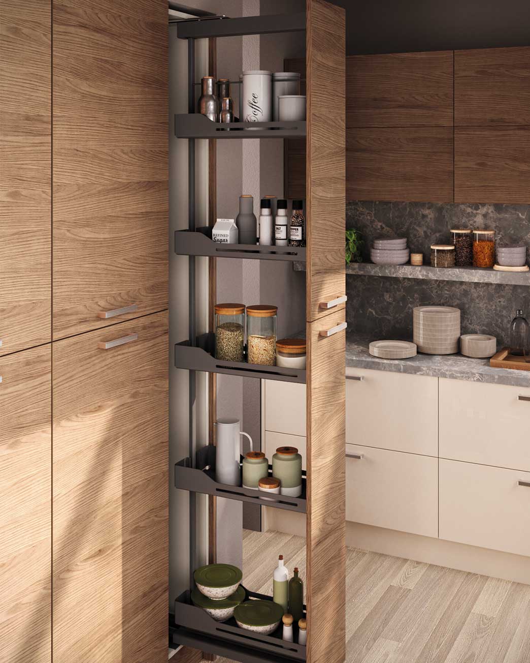 Larder Pull-Out for Extra Space