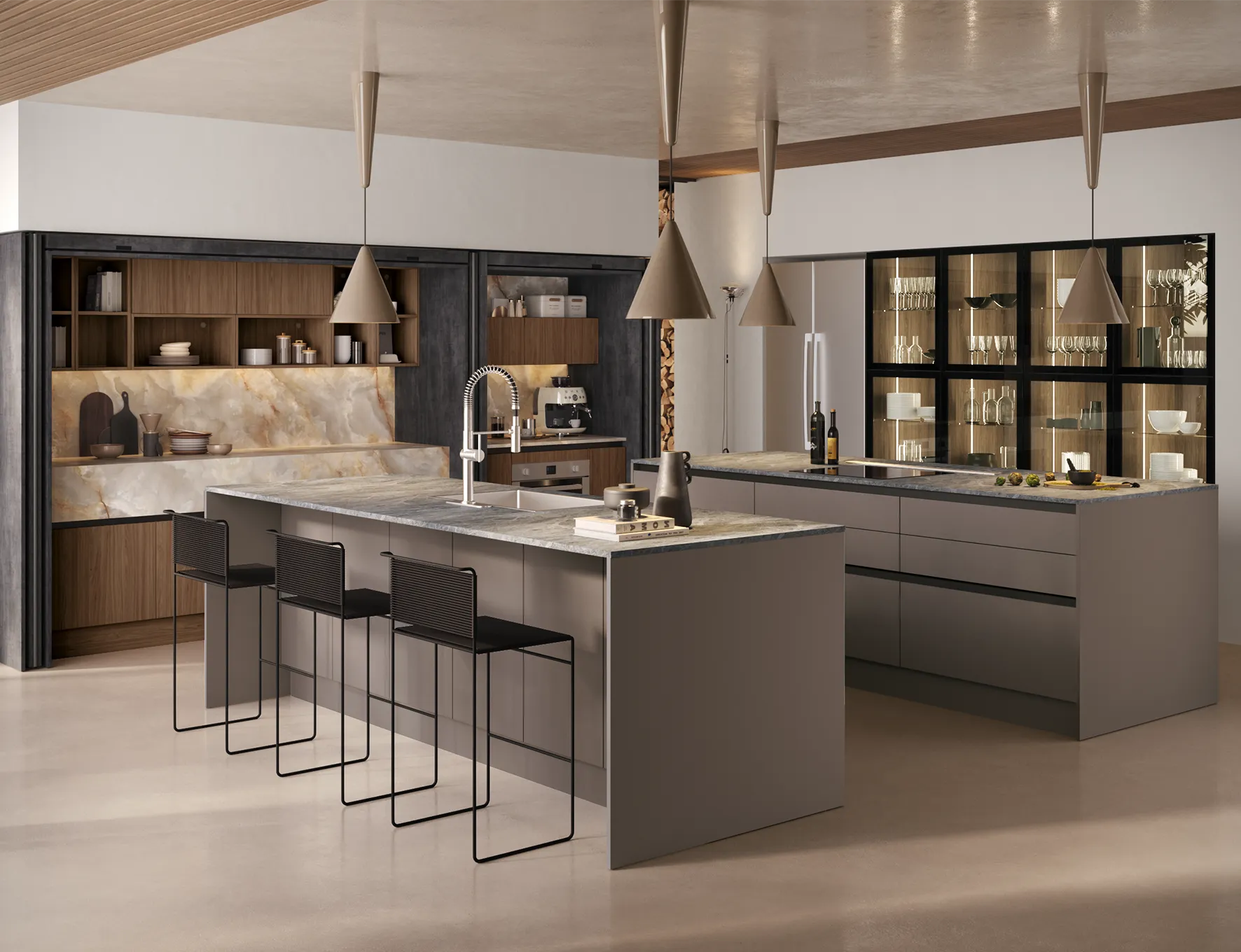 Contemporary Kitchen with European Flair